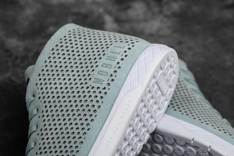 Nobull Mineral Suede Mid Men's Trainers Turquoise | USA X1381Y